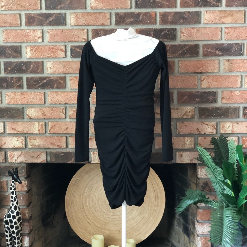 Motel Azalea Ruched Off The Shoulder Mini Dress